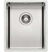 NABER CORNO Basso 2 Edelstahl Spüle mit Flachrand / ab 45 cm Schrankbreite / Einbauspüle Einzelbecken