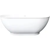 Vente-unique Freistehende ovale Badewanne 150 x 74 x 57 cm Acryl Weiß glänzend 210 L MOBULA