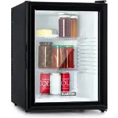 Klarstein Brooklyn 42 Mini-Kühlschrank Glastür LED Ablage Schwarz