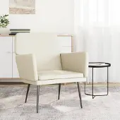 vidaXL Möbel Sessel Creme 62x79x79 cm Samt - Fernseh- & Relaxsessel 351380