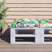 vidaXL Möbel Palettenkissen Mehrfarbig 50x50x12 cm Stoff - Gartenmöbelauflagen 360442