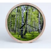 Tulup Holzuhr 20fi cm wanduhr - Waldbirkenholz