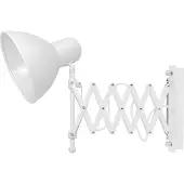 Licht-Erlebnisse Wandlampe Retro "Harmony" Metall Weiß E27 Wandleuchte Wohnzimmer Schlafzimmer Flur