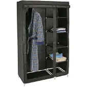 Huismerk Kleiderschrank 110x46x178 cm Stoff Schwarz