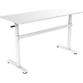 Logilink EO0027W, Gerade, Rechteckige Form, Partikelbord, Aluminium, Stahl, Homeoffice, Büro, Weiß