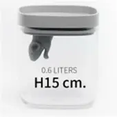Qualy Glückliche Maus 0,6L - Behälter, Aufbewahrungsbox, Dose für Lebensmittel