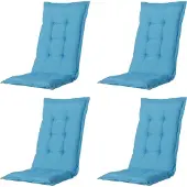 Madison - Gartenstuhlauflage High Back Panama aqua - Ca. 123x50 cm - 4er-Set