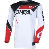 O'Neal Hardwear Air Slam Weiß Schwarz Rot Motocross Jersey Größe M