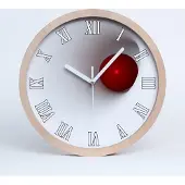 Tulup Holzuhr 25fi cm wanduhr - weiße Spitzen - Abstraktion Kugel