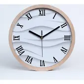 Tulup Holzuhr 30fi cm wanduhr - schwarze Spitzen - abstrakcjaale