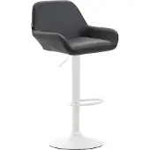 CLP 2er Set Barhocker Braga Kunstleder weiß schwarz