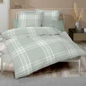 Kaeppel Biber Bettwäsche Pure 155x220 cm + 80x80 cm grün