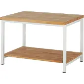 RAU Werkbank mit Holz Ablageboden, Tiefe 757 mm - 840 x 1.250 x 900 mm (HxBxT) - Traglast 1.250 kg - Buche