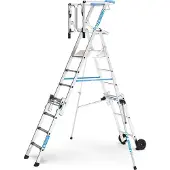 Zarges Teleskop Plattformleiter ZAP Masterflex Plus S gebördelt 8-12 Stufen