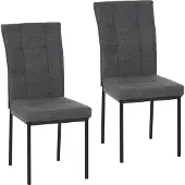 HTI 2er Set Stühle Matthew Grau, 44 cm breit, 96 cm hoch, 48 cm Sitzhöhe