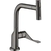 Hansgrohe Einhebel-Spültischmischer AXOR CITTERIO DN 15 Ausziehbrause brushed black chrome brushed black chrome