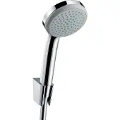 Hansgrohe Brausenset Croma 100 1jet / Porter S Chrom mit Brauseschlauch 1250mm