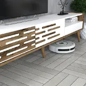 Skye Decor , Valensiya - Walnut, White, Wohnzimmermöbel-Set, Nussbaum, 100 % MELAMINBESCHICHTETE SPANPLATTEN, 180 x 45 x 35 cm