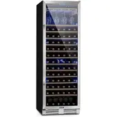 Klarstein Einbau-Weinkühlschrank, 1 Zonen Getränkekühlschrank Klein, Kleiner Weinschrank 433L, Wein-Kühlschrank Klein mit Glastür, Indoor/Outdoor Flaschenkühlschrank, Wine Fridge 165 Flaschen