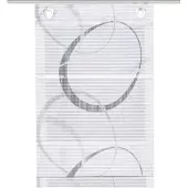 HOME WOHNIDEE Home Wohnideen Magnetrollo Querstreifen Digitaldruck "Vitus" 130 x 45 cm Grau