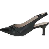 Caprice Damen Pumps spitz aus Leder mit Slingback Riemen 9-29600-46, Größe:37.5 EU, Farbe:Schwarz