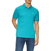 s.Oliver 2138262.6259.M, Polohemd, Männlich, Türkis, M, Leger, Polokragen