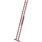 MUNK Günzburger Steigtechnik MUNK Vollkunststoff Seilzugleiter mit Traverse 2x10 Sprossen