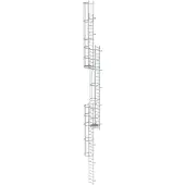 MUNK Günzburger Steigtechnik MUNK ortsfeste Steigleitern Aluminium eloxiert, 15,12m SH PG2
