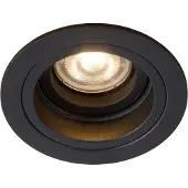 Licht-Erlebnisse Bodeneinbaustrahler Metall rund D: 9.1 cm Schwarz GU10 Modern