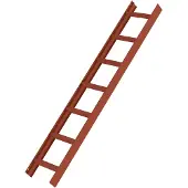 MUNK Günzburger Steigtechnik MUNK Aluminium Dachleiter 7 Sprossen rotbraun