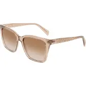 Liu Jo LJ818S Damen-Sonnenbrille Vollrand Eckig Kunststoff-Gestell, beige