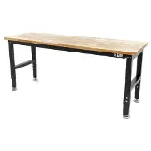 OEM 182 cm professionelle Höhenverstellbare Werkbank mit massivem Holzwerkblatt