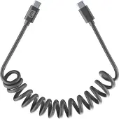 Cellularline USB-C Spiral Cable, 1,2 m, USB C, USB C, Schwarz