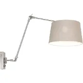 Steinhauer Wandleuchte Prestige Chic 1-flammig Stahl/ Leinen Grau 90x30cm