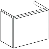 Geberit iCon Unterschrank für Handwaschbecken, 1 Schublade, 52x41,5x30,7 cm, 502302, 502.302.01.2, Farbe: Front/Korpus: weiß/lackiert hochglänzend, Griff: glanzverchromt