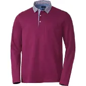 Franco Bettoni Herren Poloshirt mit Hemdkragen langarm, atmungsaktiv und pflegeleicht