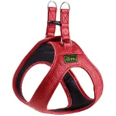 Hunter Geschirr Love, Hund, Westengeschirr, XXS-XS, Rot, Leder, Einfarbig