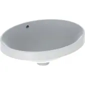 Geberit Einbauwaschtisch VariForm 50x40cm, o HL, m Ü, ov., US glas. / we.