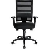 Topstar Drehstuhl X-Pander Plus - schwarz mit Armlehnen.