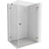 Mexen Lunar-B Pendeltür-Duschkabine rechts 95 x 80 cm, transparent, Roségold - 832-095-080-60-00-P