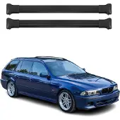 Omtec Dachträger Grundtäger für BMW 5er E39 Touring 1997-2004 75kg Alu Schwarz 2 tlg