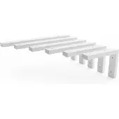 Hevva - Waschtischhalterung MAIN - 40 cm Tiefe, 15 cm Höhe, Weiß, 2 Stück