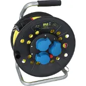 Kalle-das-Kabel Kalle Kabeltrommel Schuko 2,5 mm² Extreme Signal Gelb IP44 25 Meter