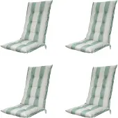 Madison - Gartenstuhlauflage High Back Banda khaki - Ca. 123x50 cm - 4er-Set