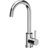Quadron Küchenarmatur KATE SteelQ Mischbatterie 360°, Farbe: Chrom, Höhe: 22,3 cm QFix-Funktion, Drehung- Wasserhahn für Küche aus Edelstahl