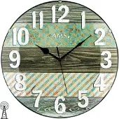 AMS 5556 Wanduhr Funk Funkwanduhr analog rund