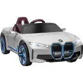 HOMCOM Kinder Elektroauto Elektrofahrzeuge mit Fernbedienung, MP3-Player, Weiß
