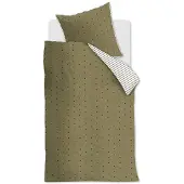 Vtwonen Renforcé-Bettwäsche-Garnitur Striped Hearts Farbe Green Größe 155x220+80x80