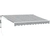 vidaXL Markise Einziehbar Anthrazit und Weiß 3x2,5 m Stoff & Aluminium