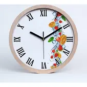 Tulup Holzuhr 20fi cm wanduhr - schwarze Spitzen - Fruchteis